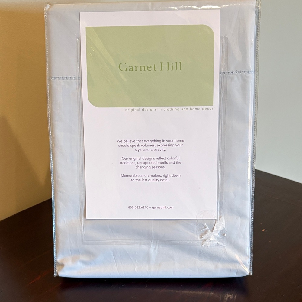 Garnet Hill Light Blue king flat sheet